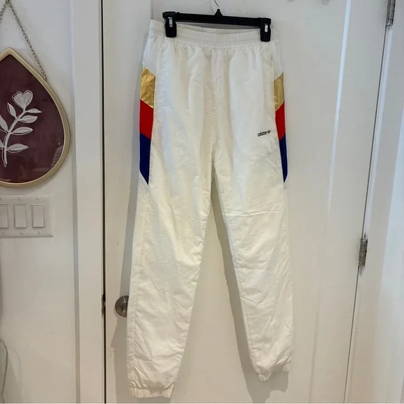 Adidas Originals Vintage Inspired White Track Pants Small